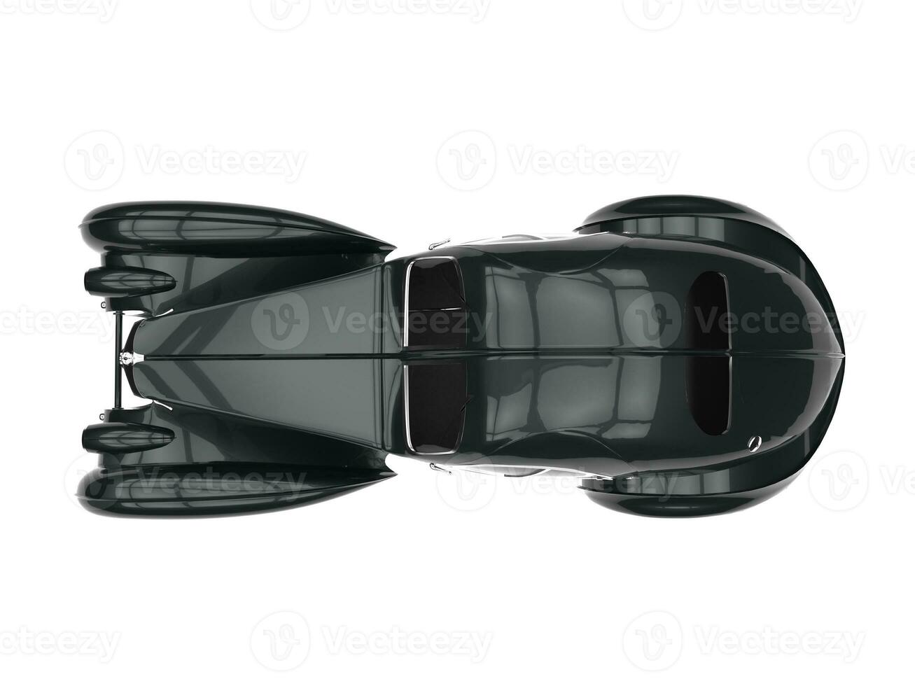 Black Vintage Concept Car - Top View photo