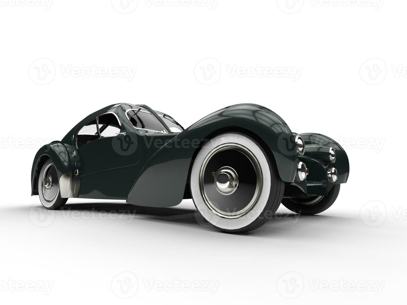 Black Vintage Concept Car - Wheel Closeup photo