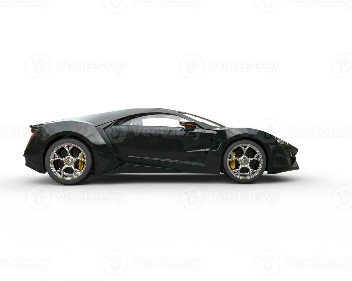 Black sportscar - side view photo