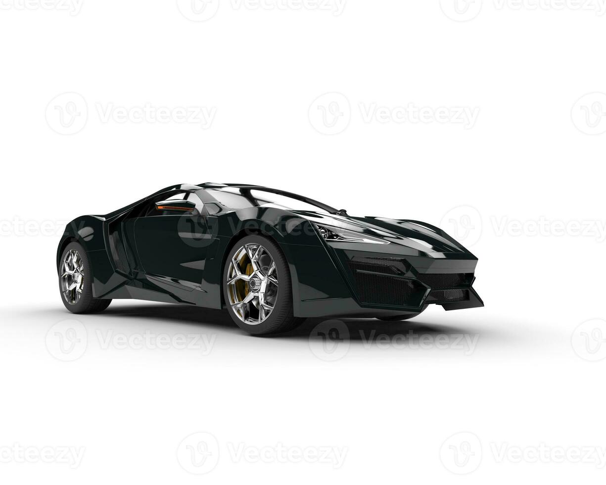 Black sportscar - studio lighting photo