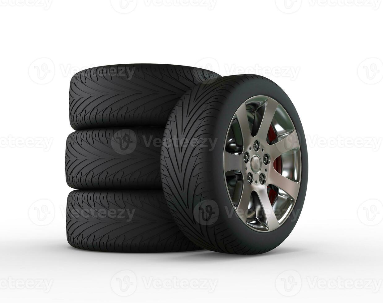 Car tires and car wheel photo