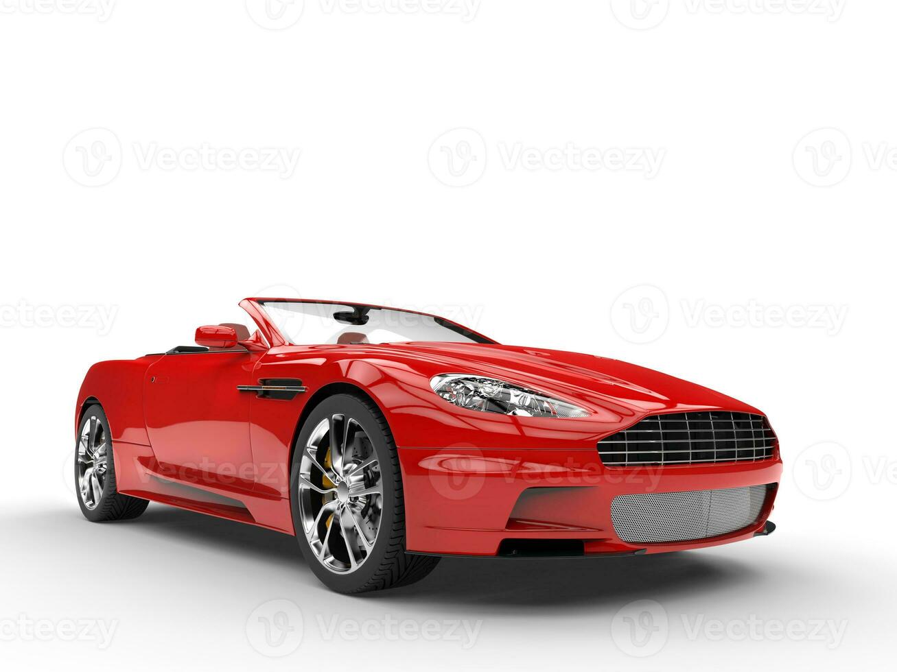 Red convertible sports car - front view closeup photo