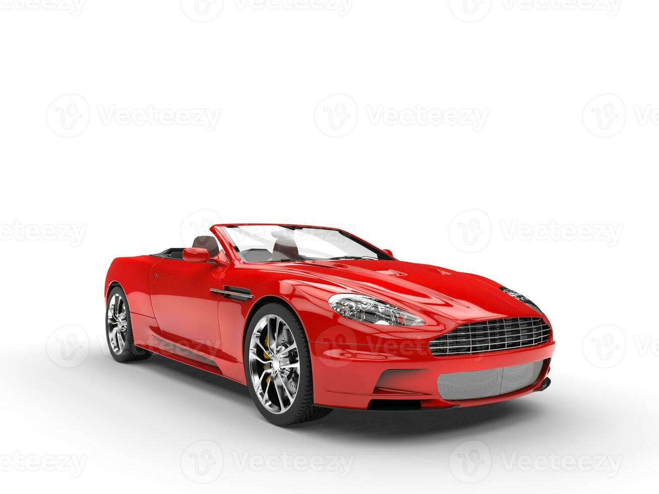 Red convertible sports car - studio beauty shot photo