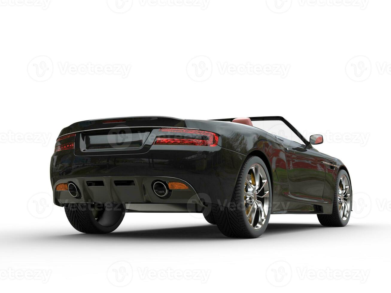 Black convertible sports car - tail view photo