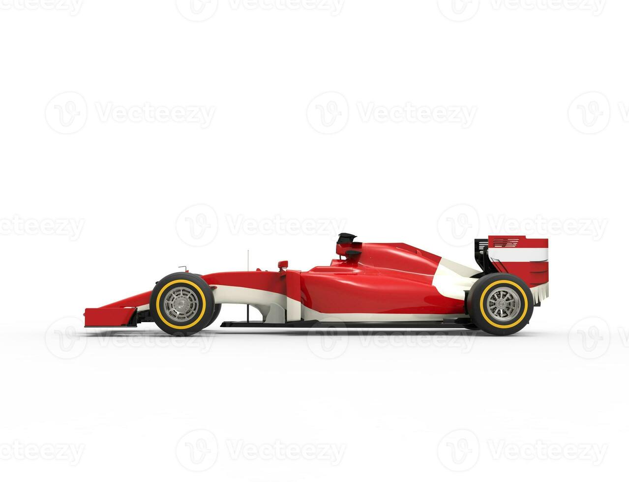 Red Formula One Car - Side View photo