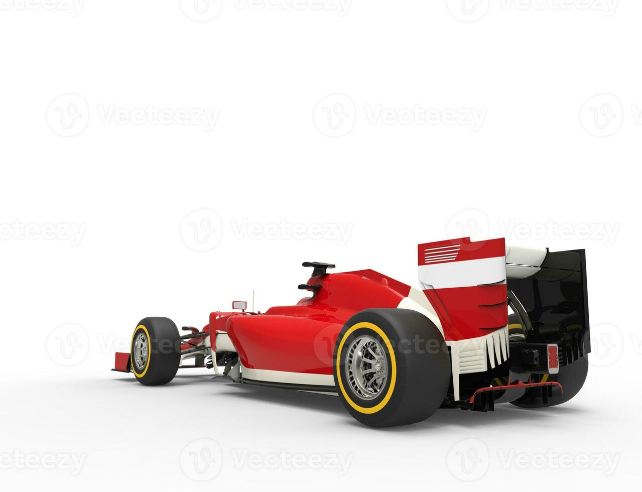 Red Formula One Car - Back Side View photo