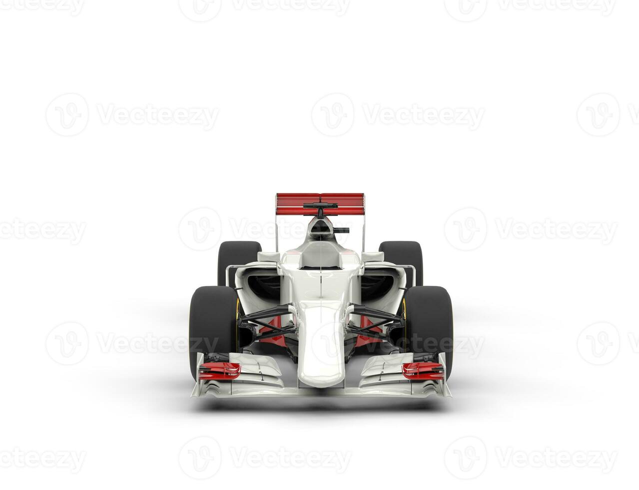 White Formula One Car - Front View photo