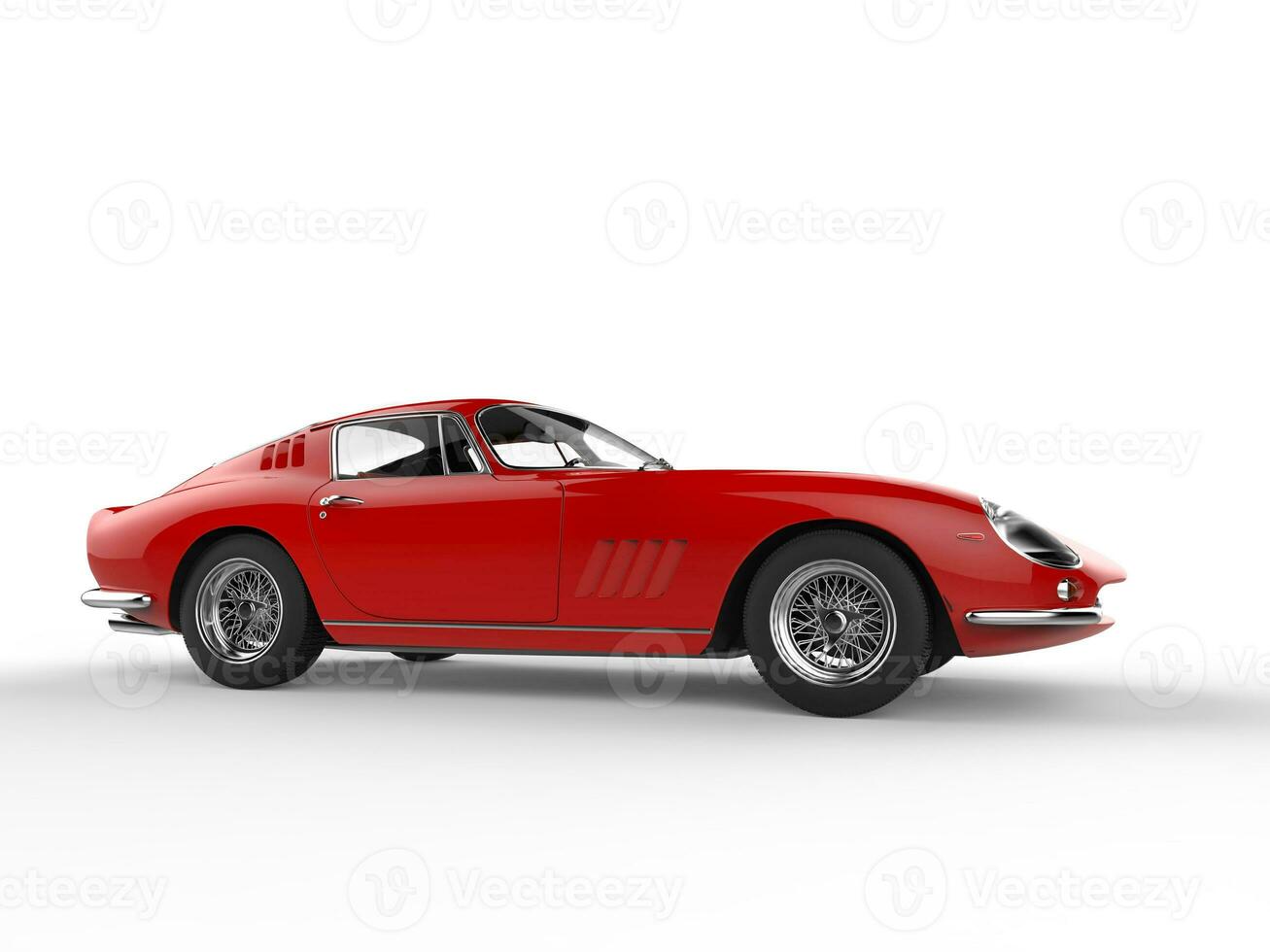 Red classic sports car - studio shot - isolated on white background photo