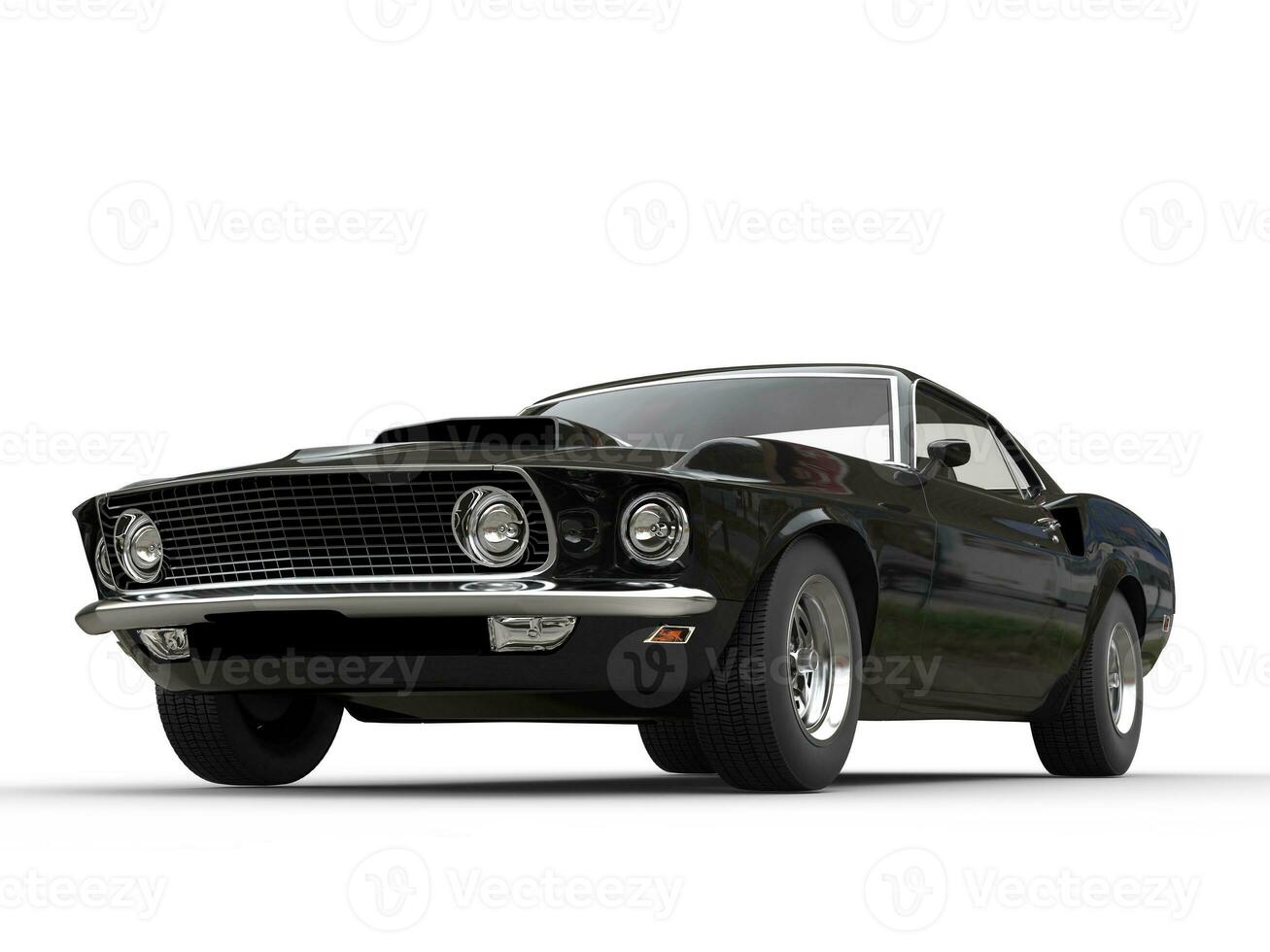 Awesome black muscle car photo