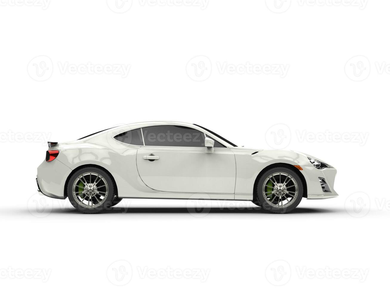 Generic white sports car - side view photo