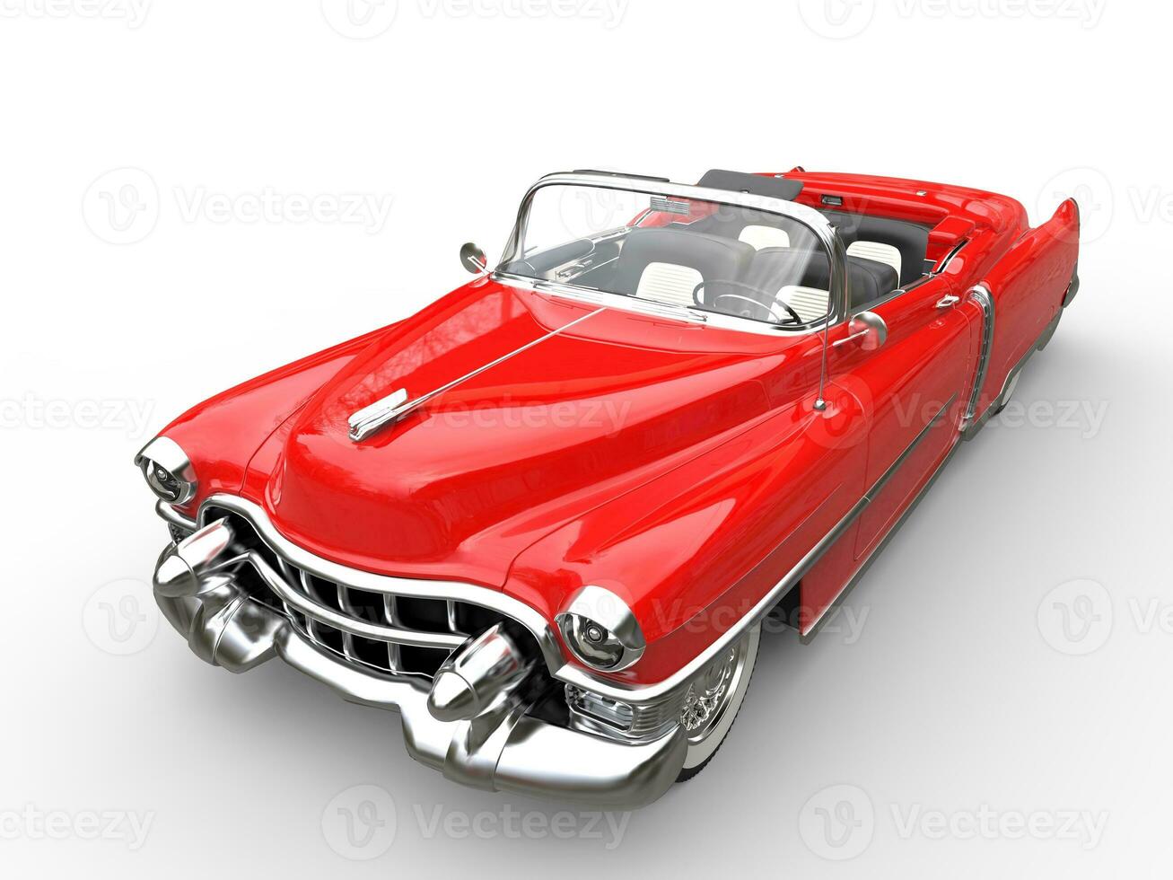 Clásico rojo coche - parte superior ángulo Disparo foto