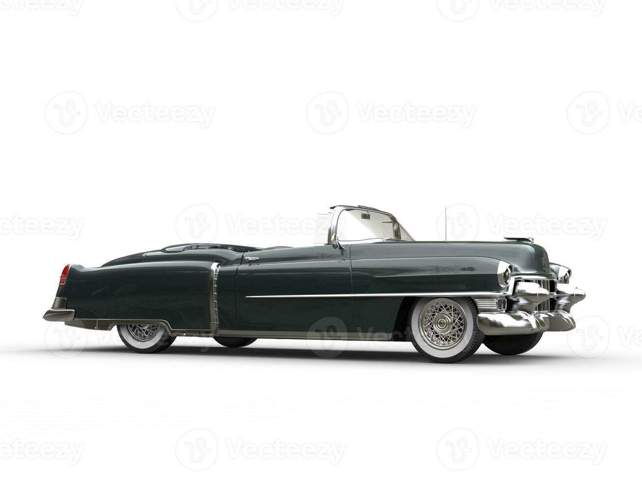 Cool slate grey retro vintage car - side view photo