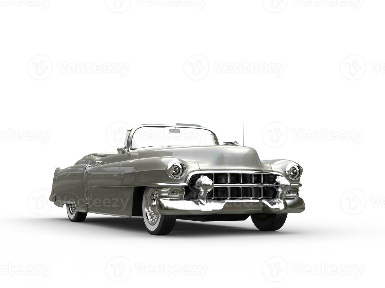 Silver vintage cool car - front view photo