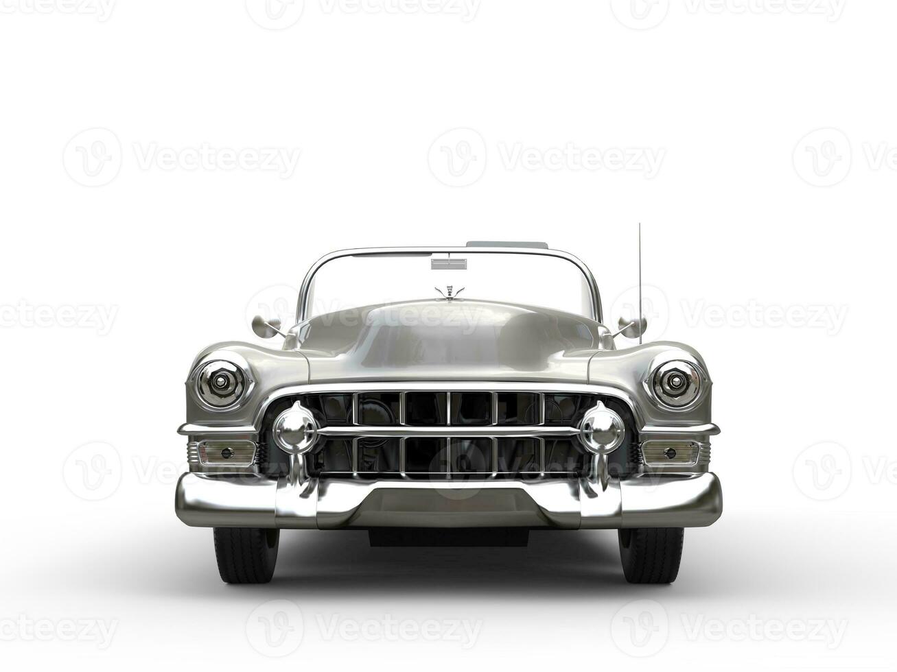 Awesome vintage car - front view closeup shot photo