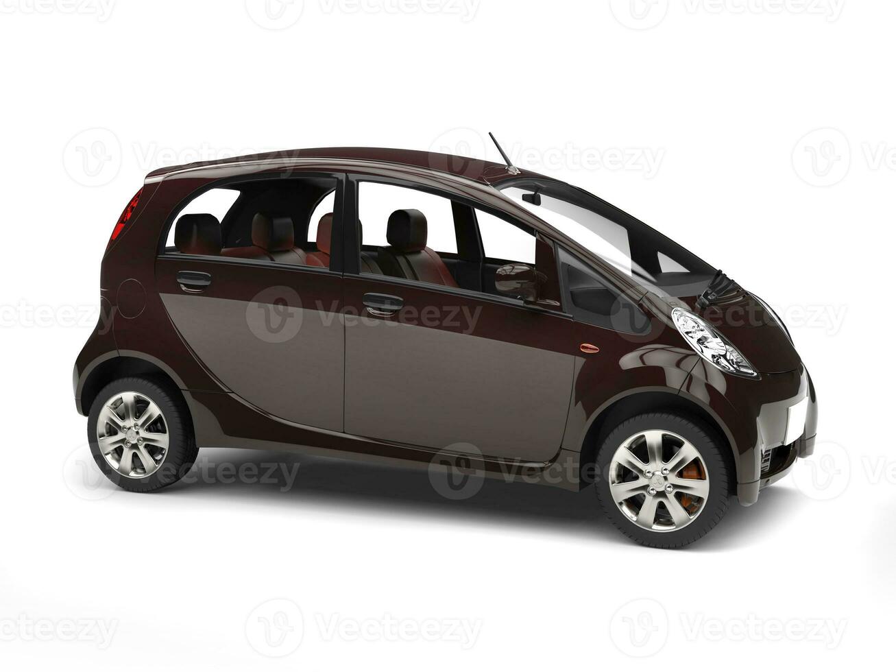 Chocolate brown modern compact car photo