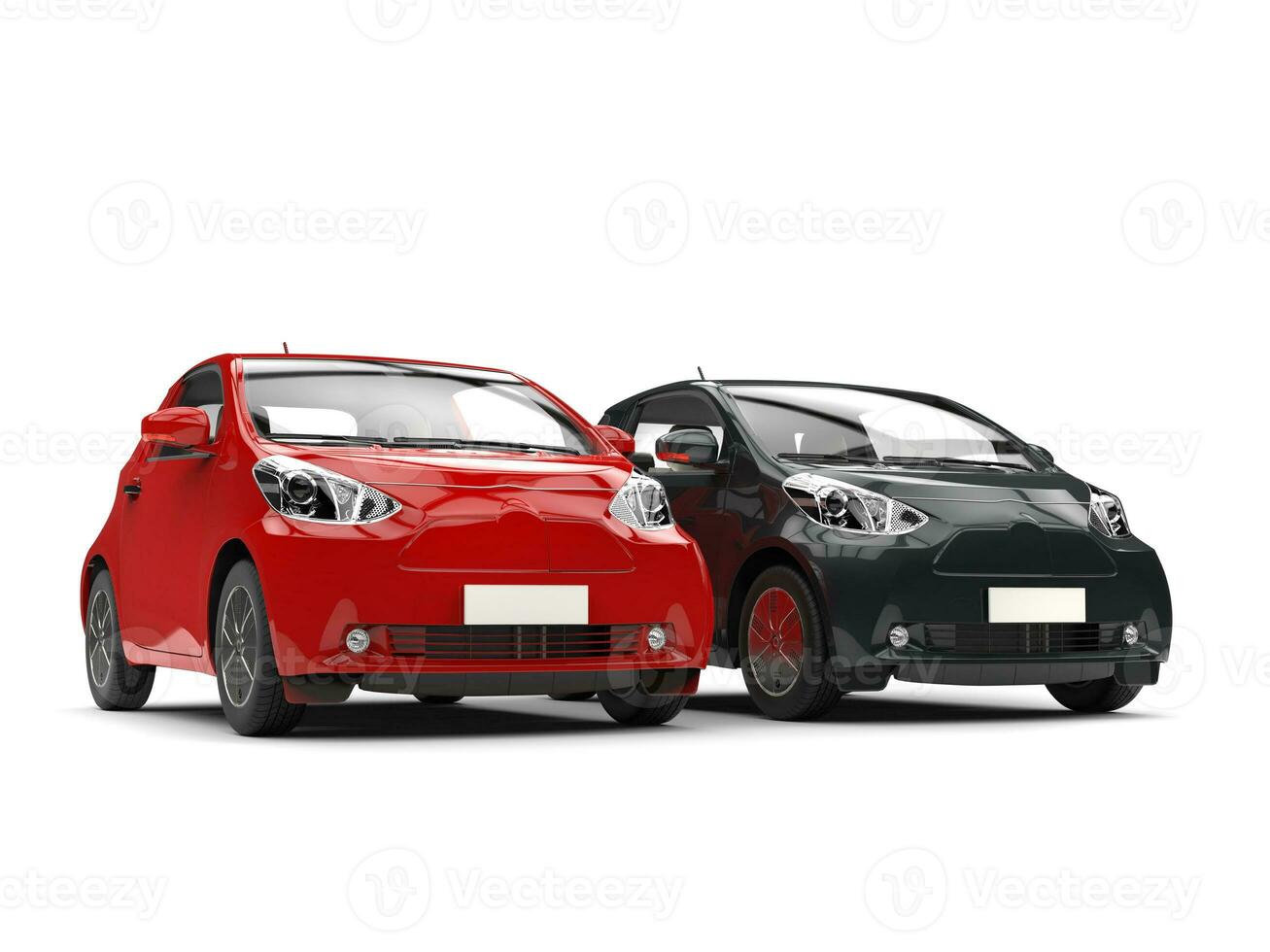 Cool black and red compact urban cars photo