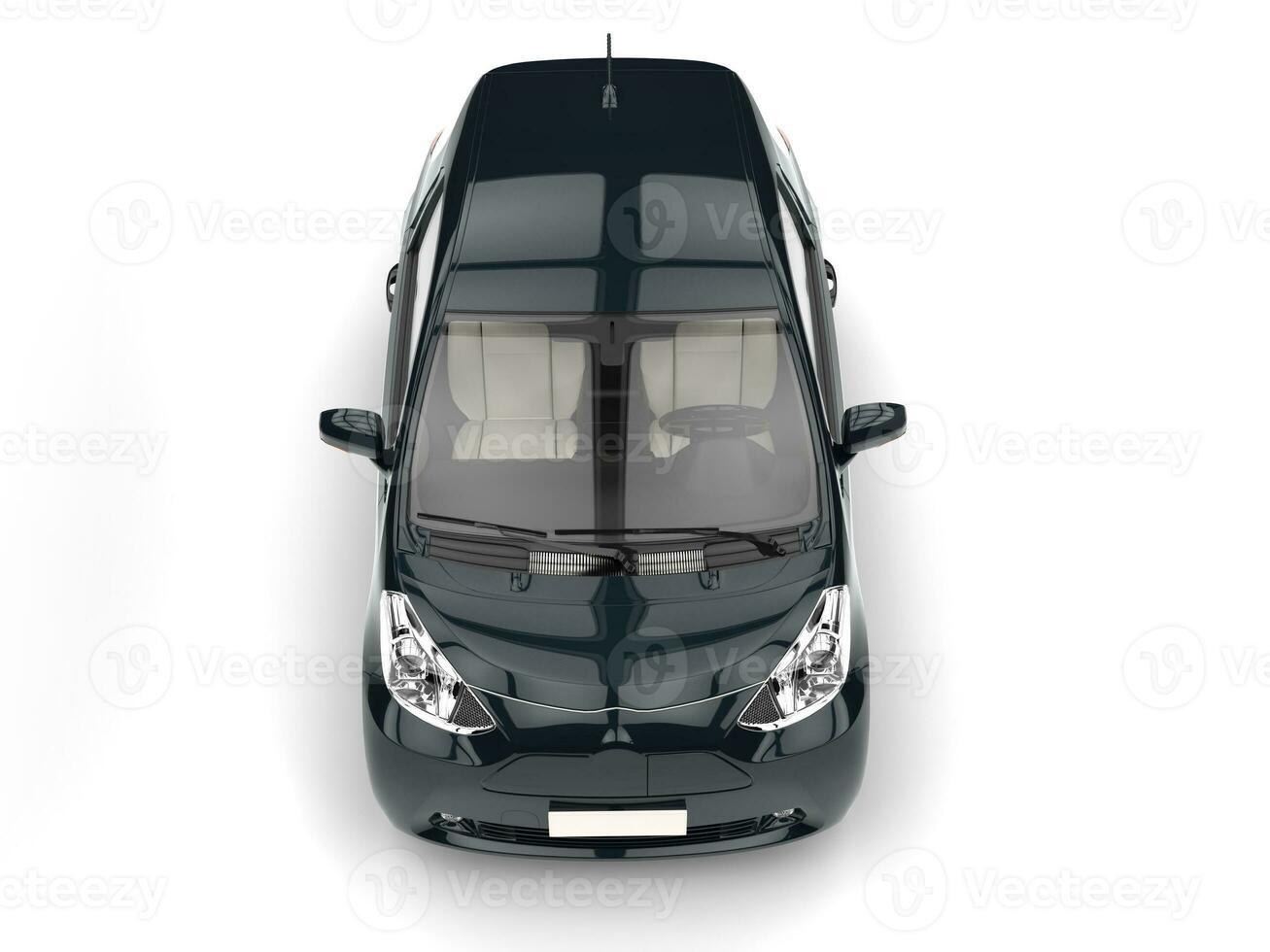 Dark gray modern compact urban electric car photo