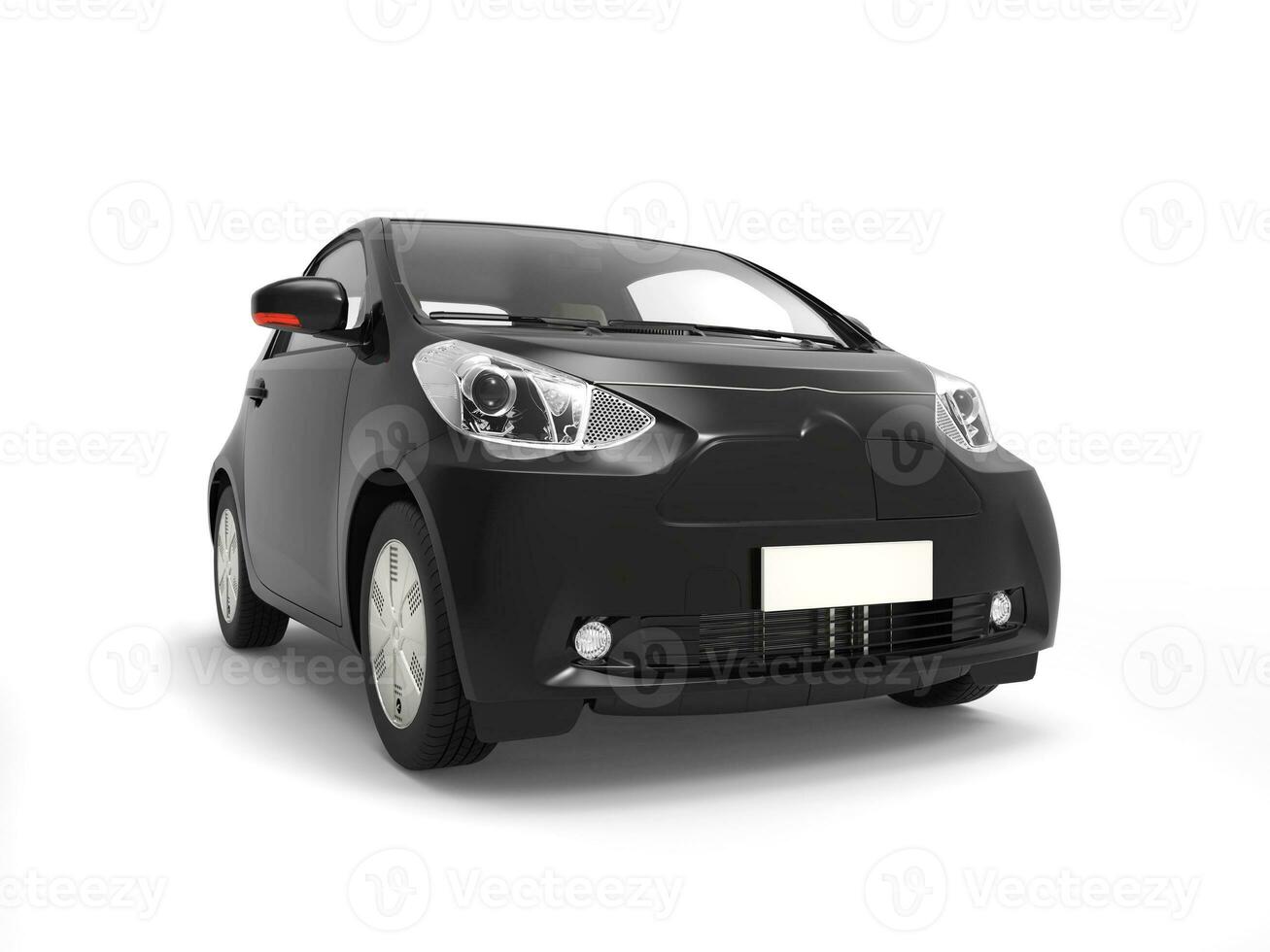 Black small urban modern electric car photo