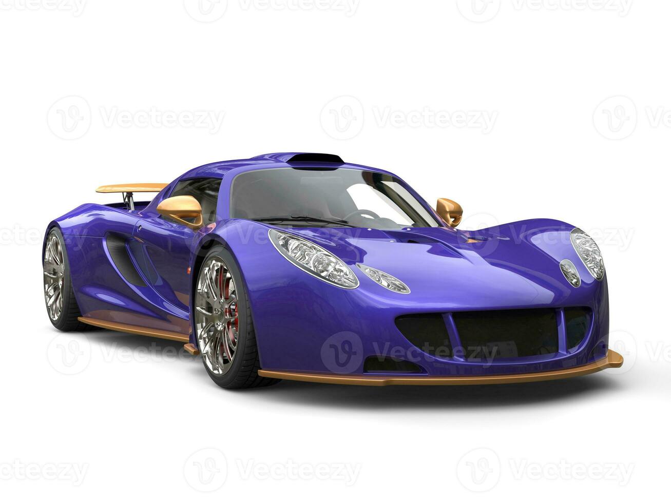 Gold and purple awesome supercar photo