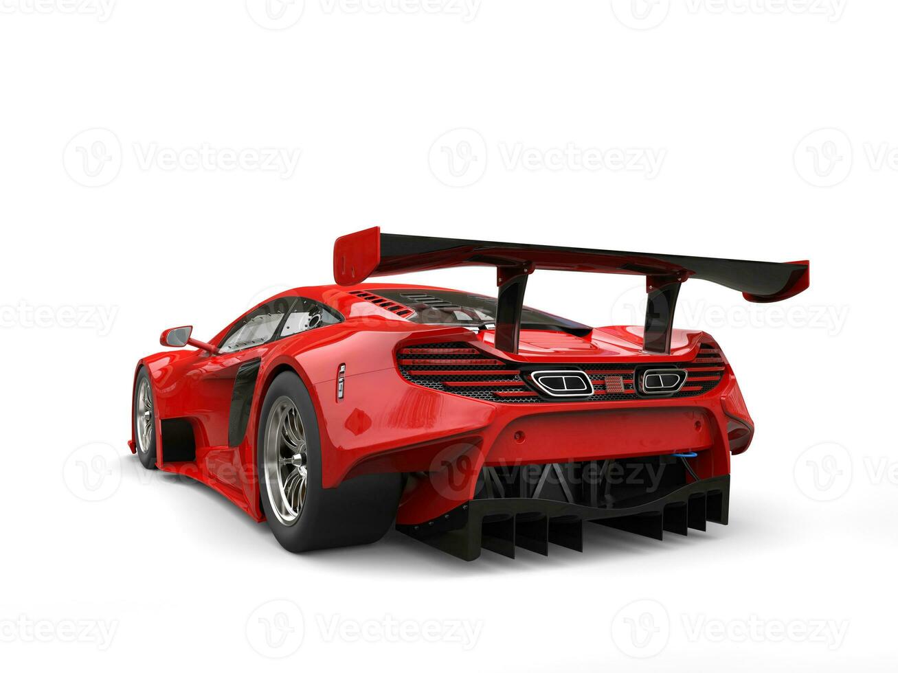 futurista rojo coche deportivo - belleza Disparo - espalda ver foto