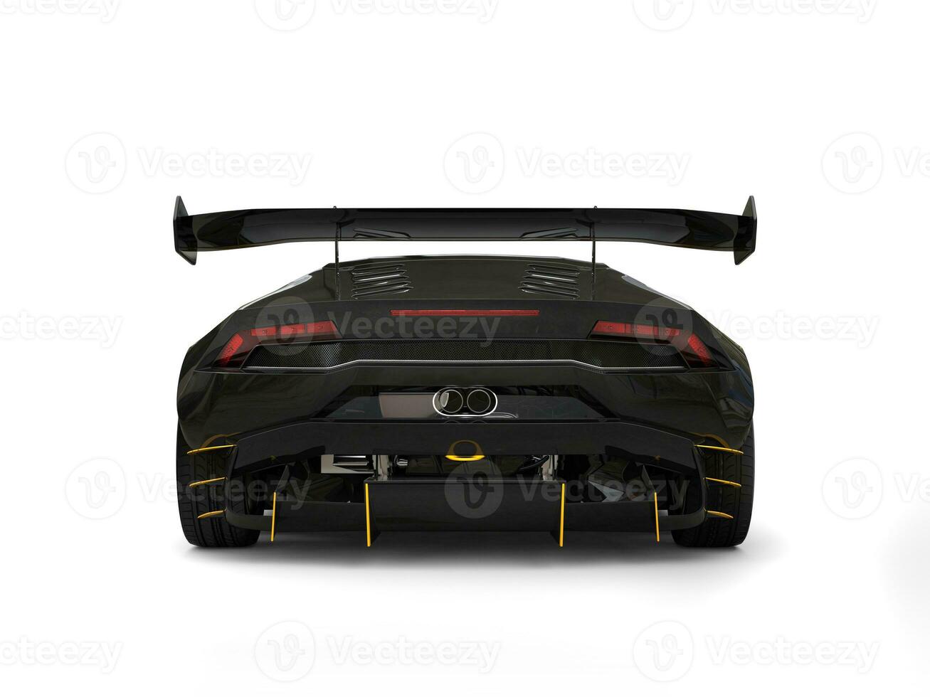 Cool black really fast racing car - back view photo