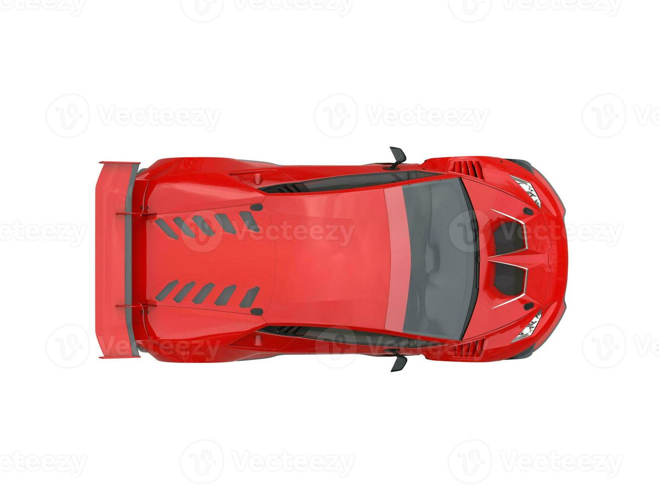 rabia rojo futurista carrera coche deportivo - parte superior ver foto