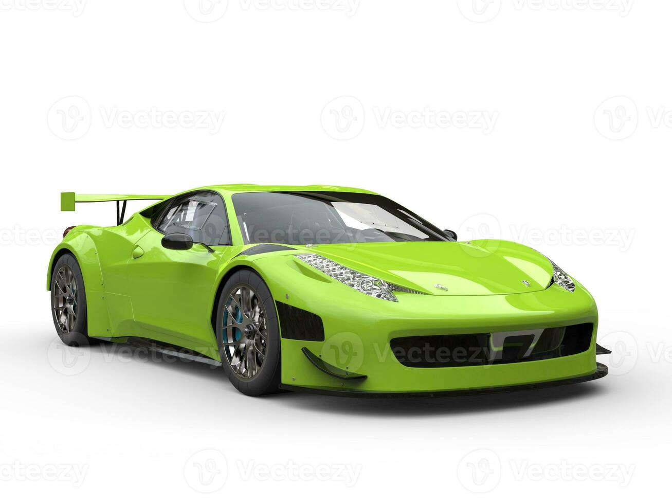 Screaming green awesome super car photo