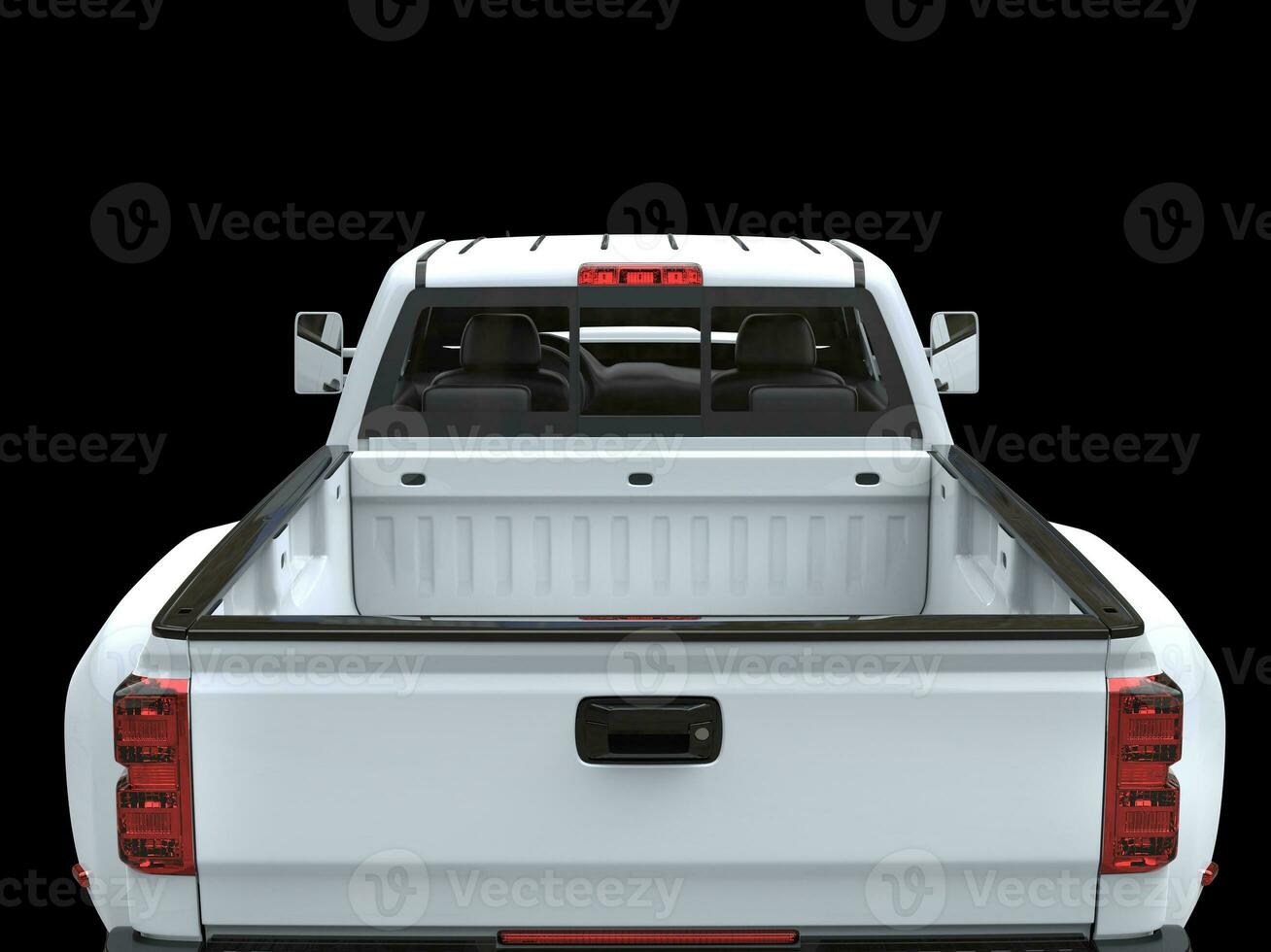 White pickup truck - back view photo