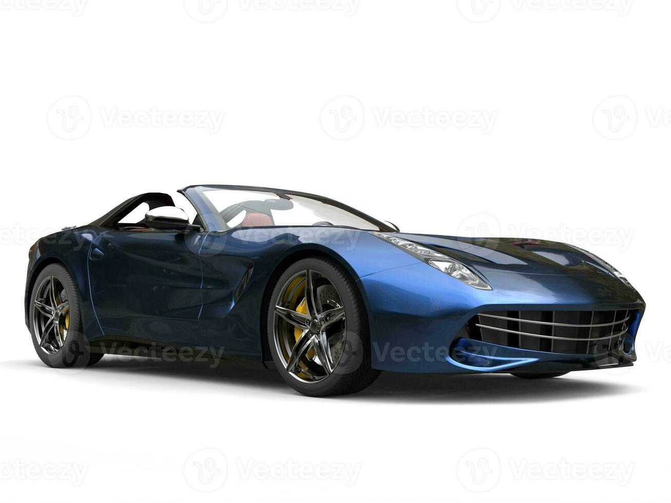 rápido moderno Deportes coche con dos tono metálico pintar - azul y negro foto
