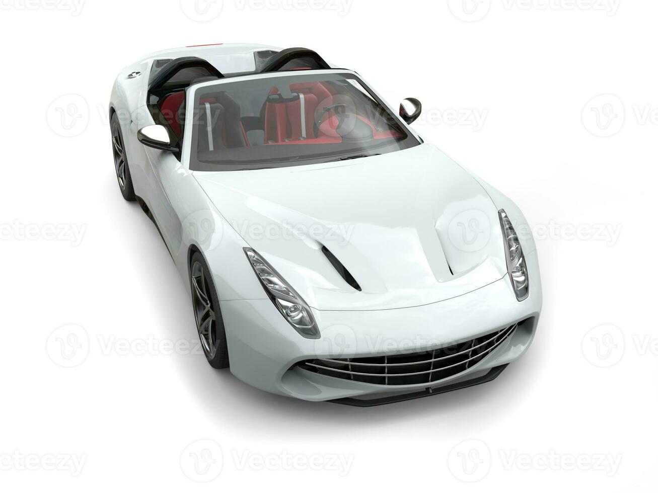 Smooth white cutting edge convertible sports car photo