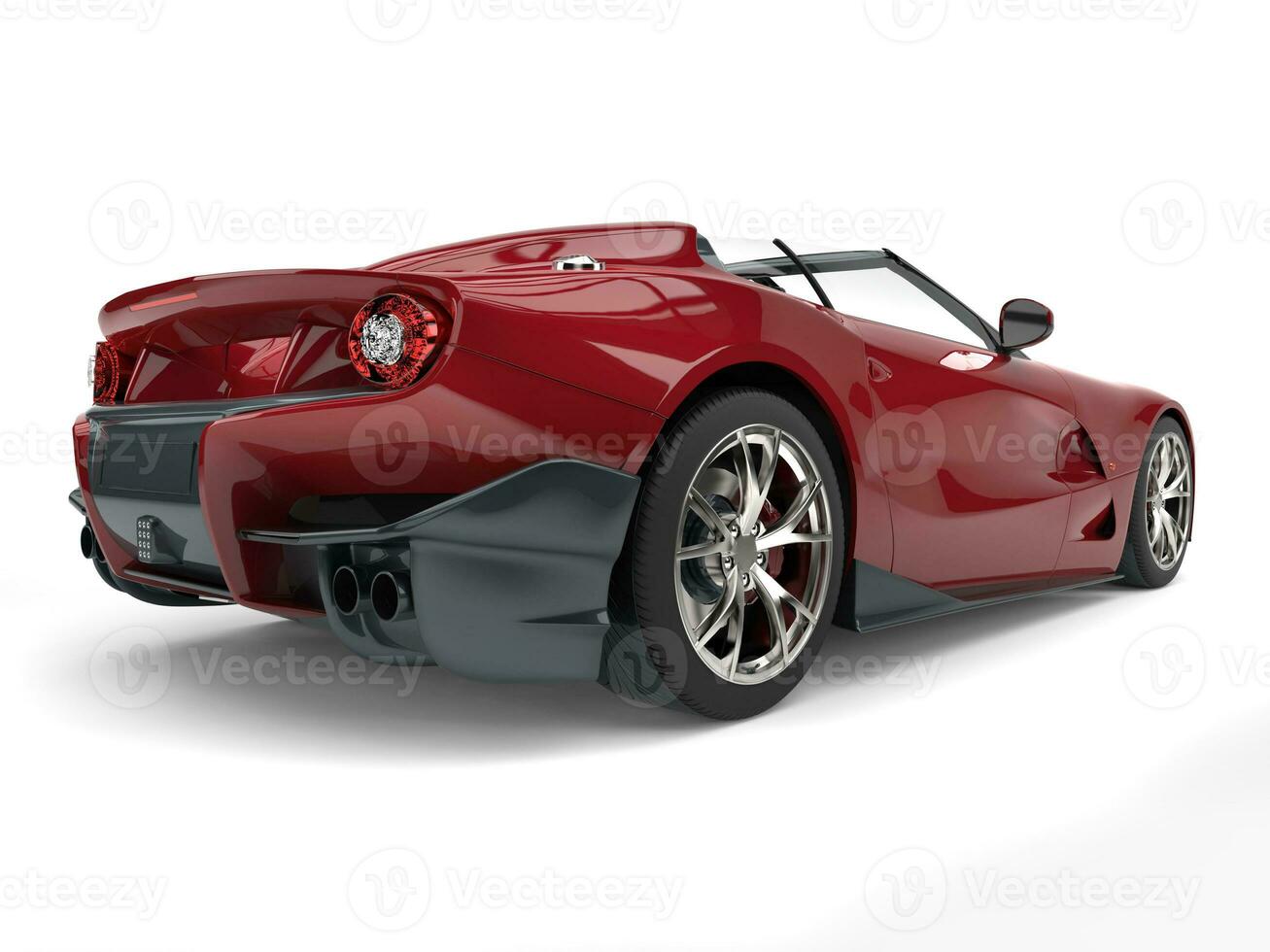 Elegant dark red modern luxury sports car photo