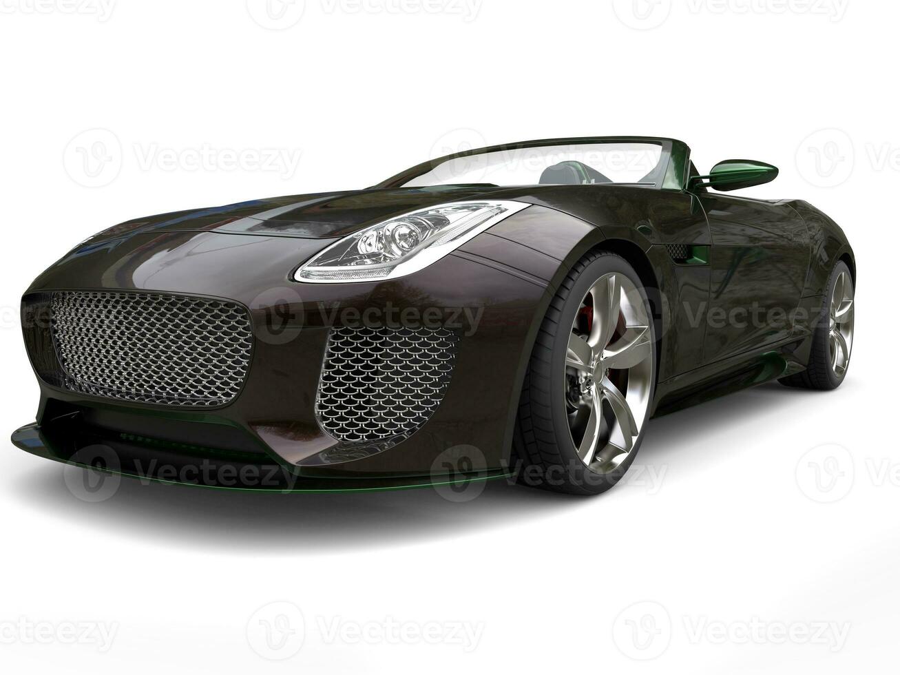 Modern sports car with two tone paint - black and brown photo