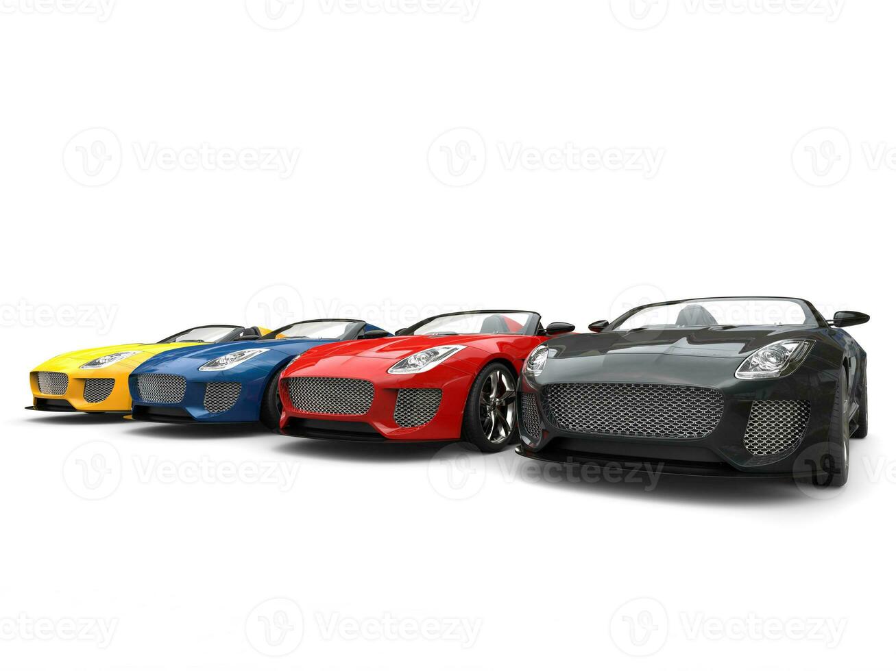 Amazing sports cars in multiple colors photo