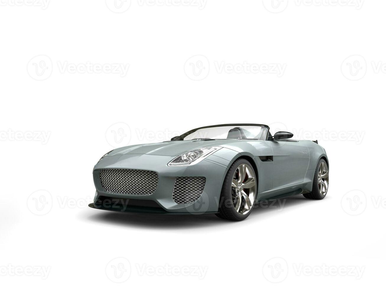 Cool silver modern convertible sports car photo