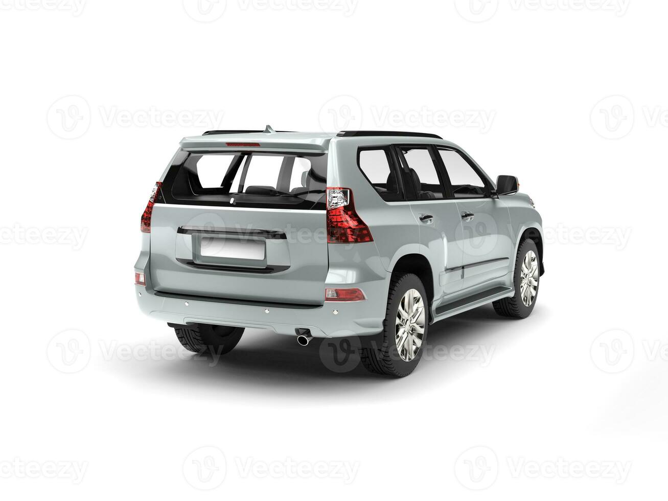 Modern urban silver SUV - tail view photo