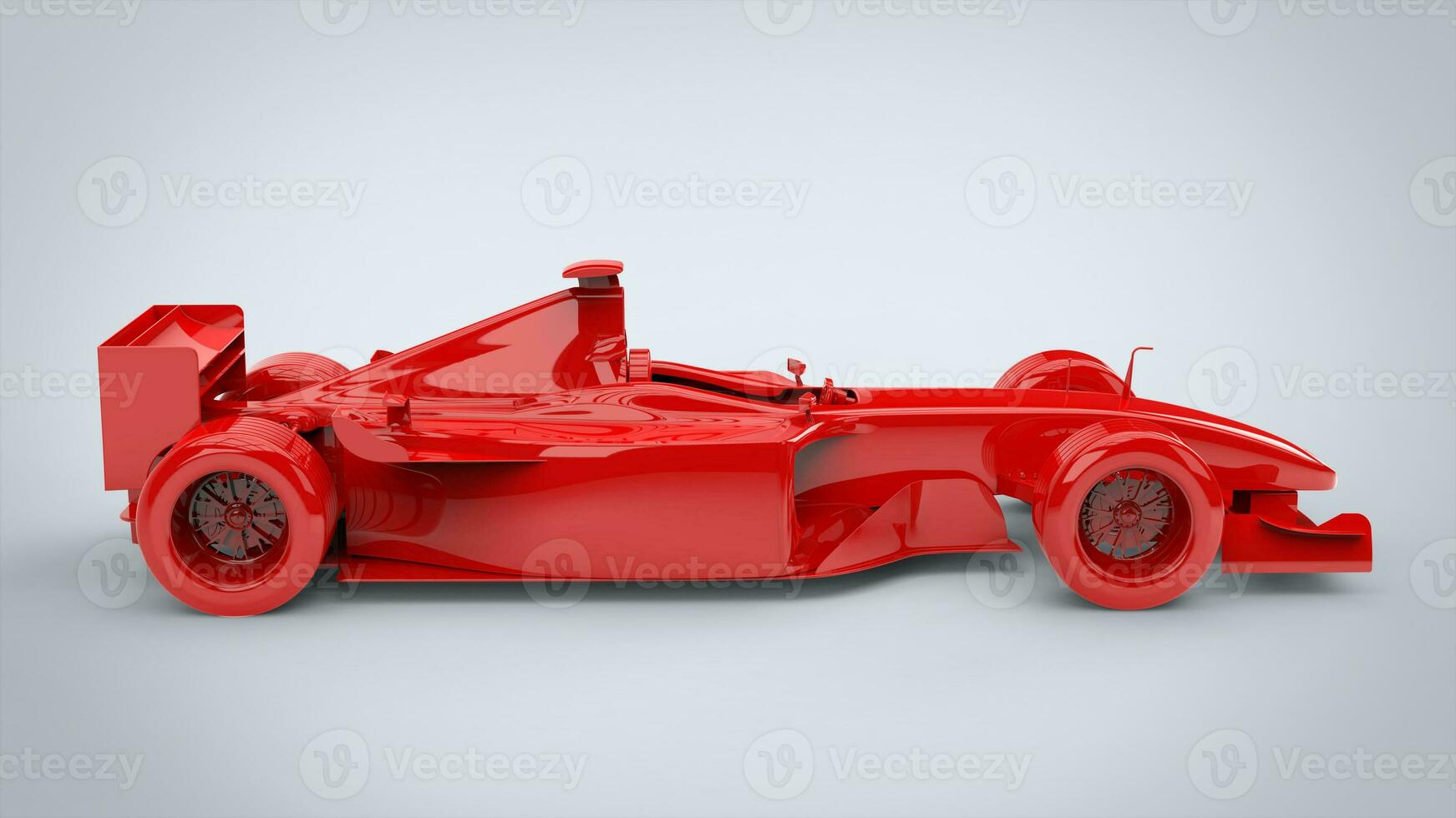 Rage red, formula racing car - side view photo