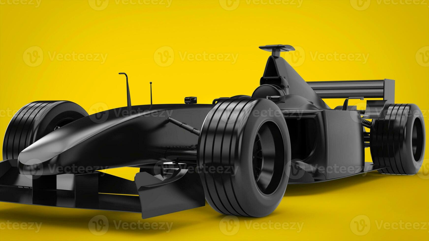 All black formula racing car photo