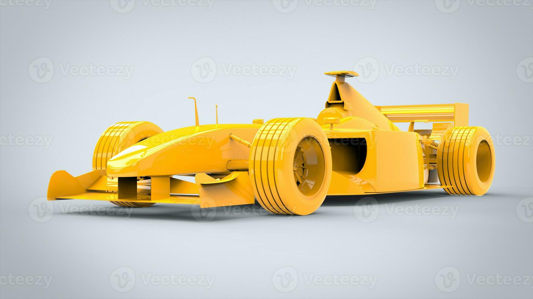 Sun yellow formula racing car photo