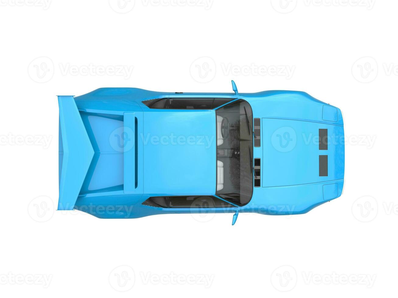 azul Clásico concepto carrera coche - parte superior abajo ver foto