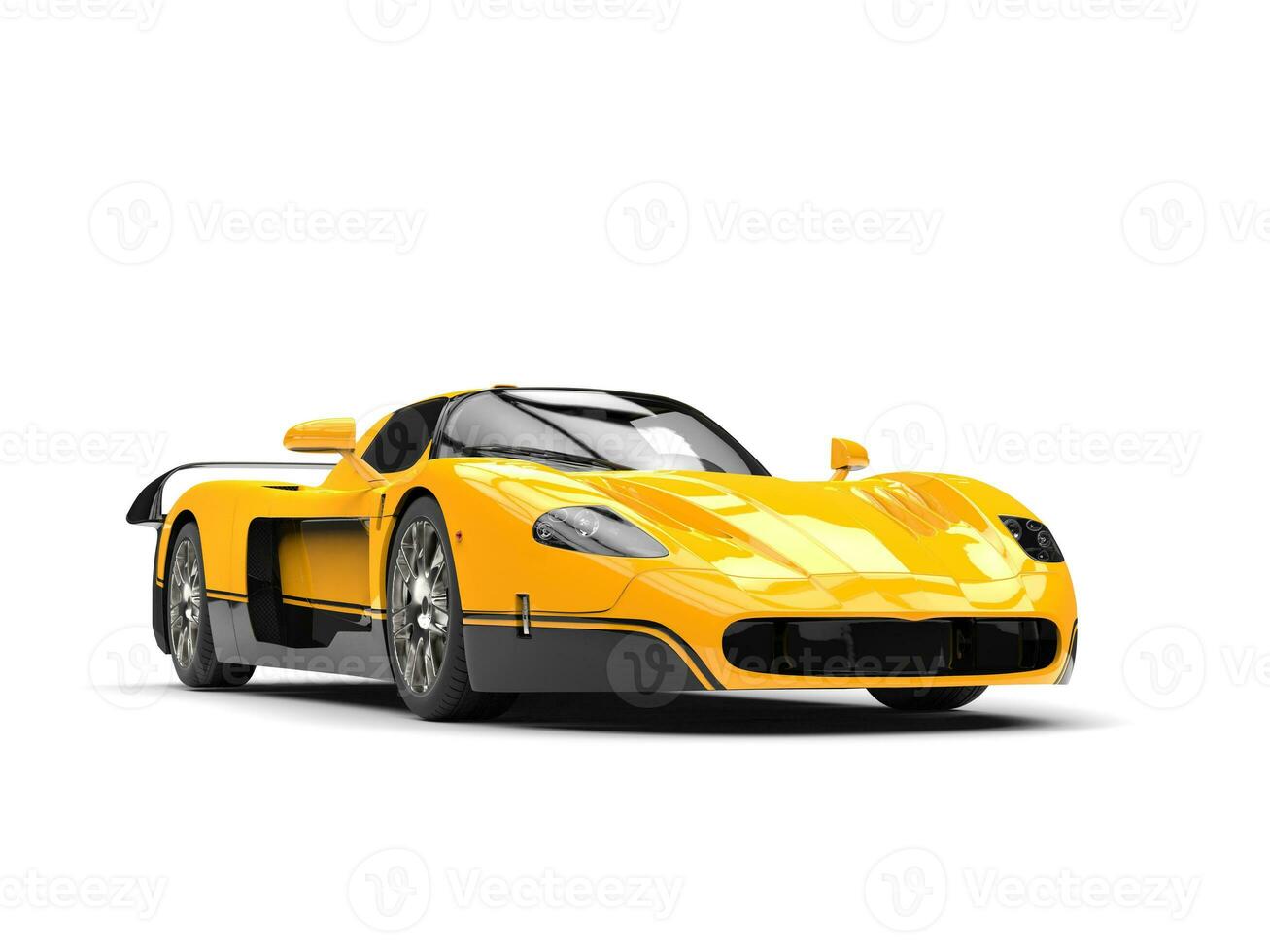 Black and yellow awesome concept super car photo