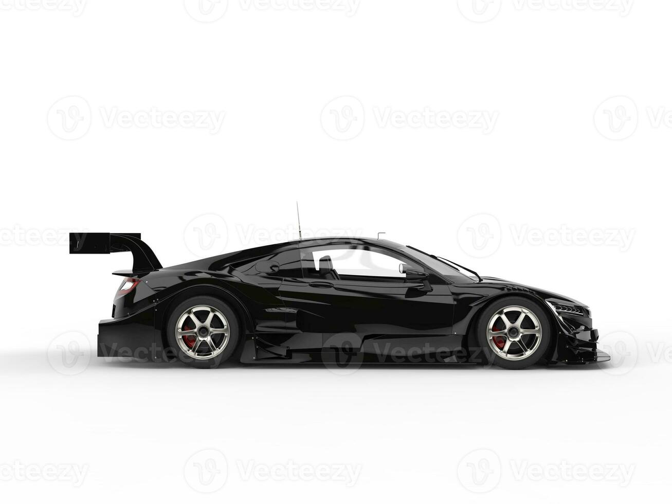 Black concept sports car - side view photo