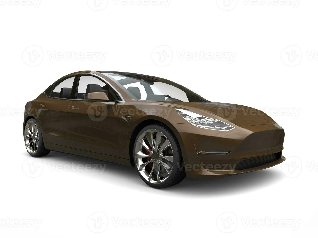 Brown modern electric car photo