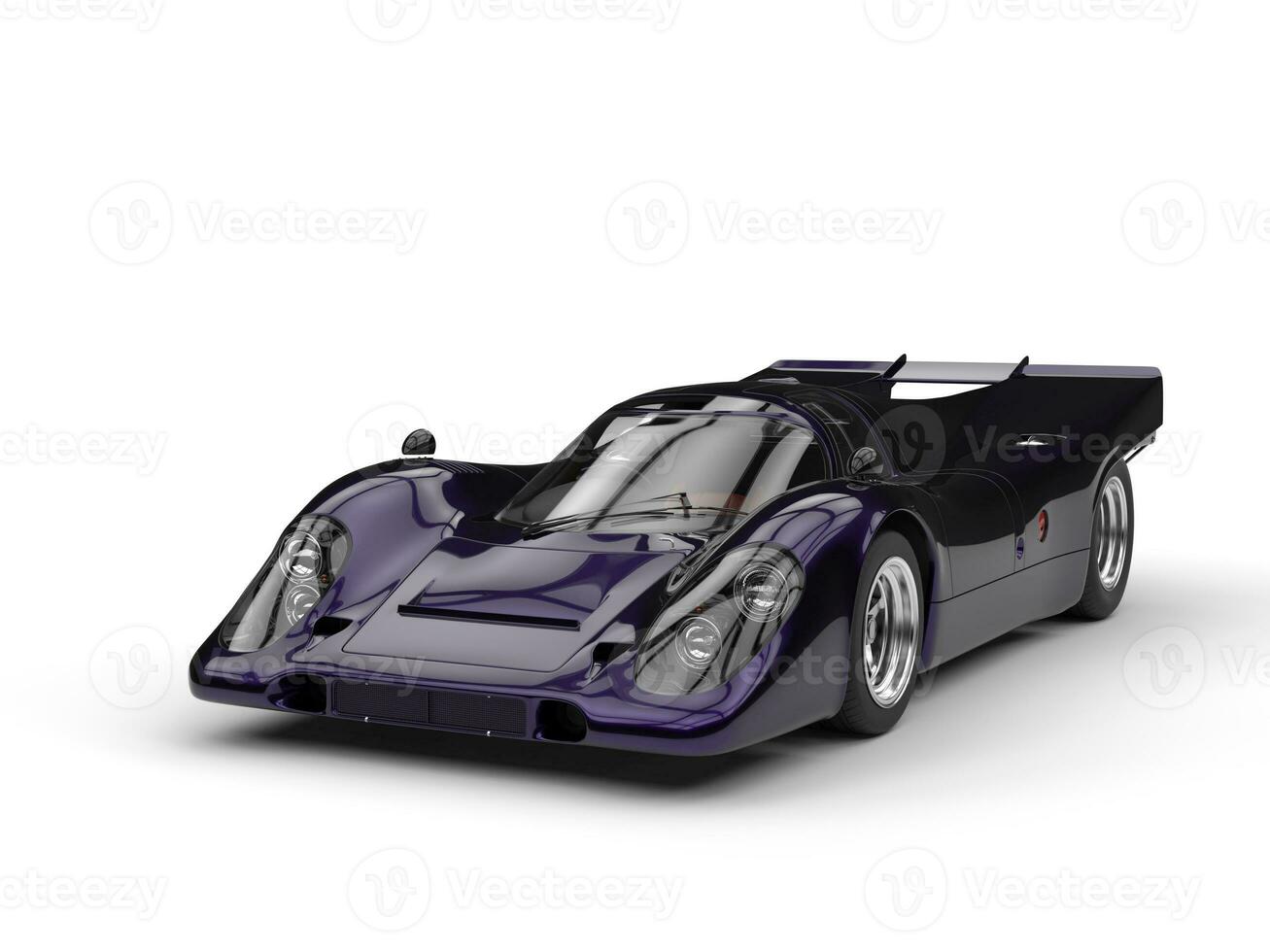 Metallic flake purple vintage race car photo