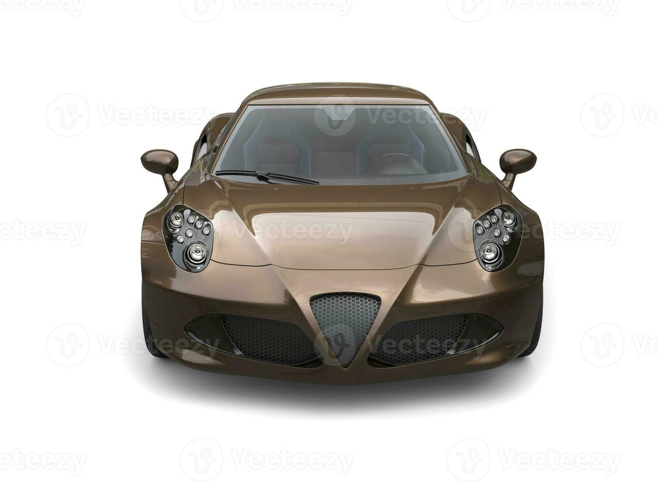Coffee brown luxury sports car - front view photo