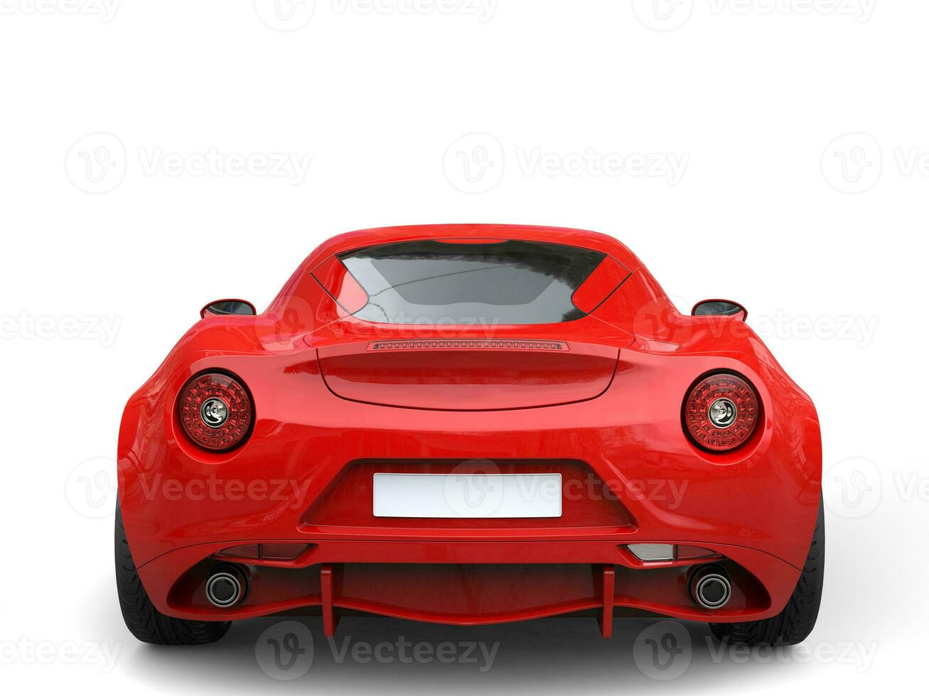 Carnelian red sport concept car - back view photo