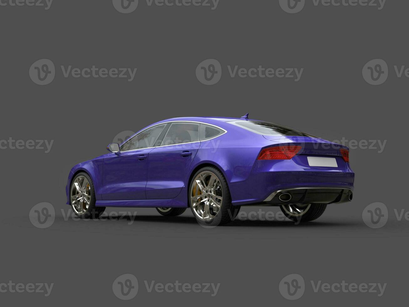 Crazy purple modern business car - tail view photo