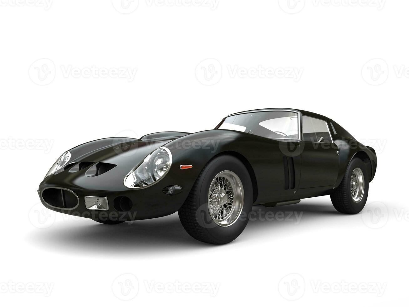 Awesome jet black vintage race car photo