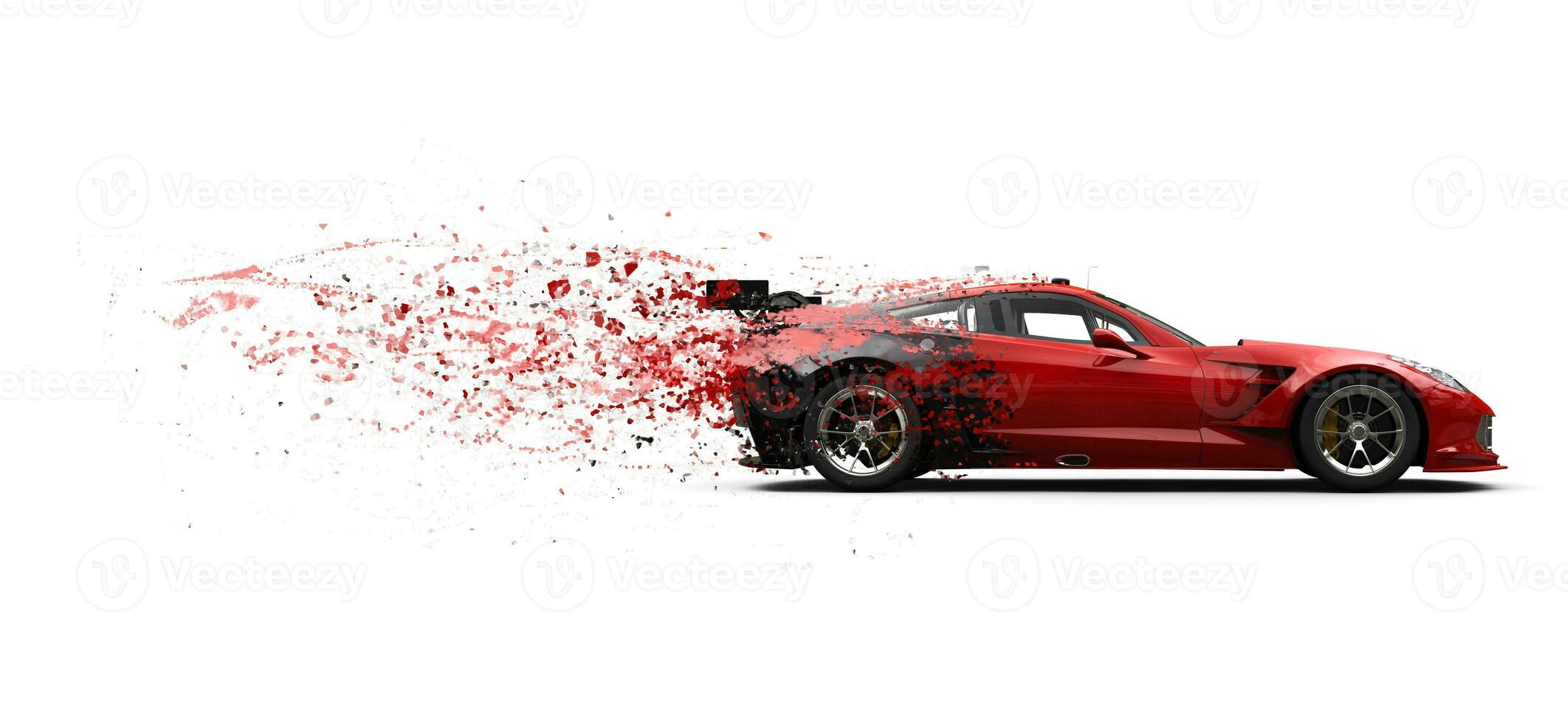 Extreme super sports car - paint dissolving effect photo