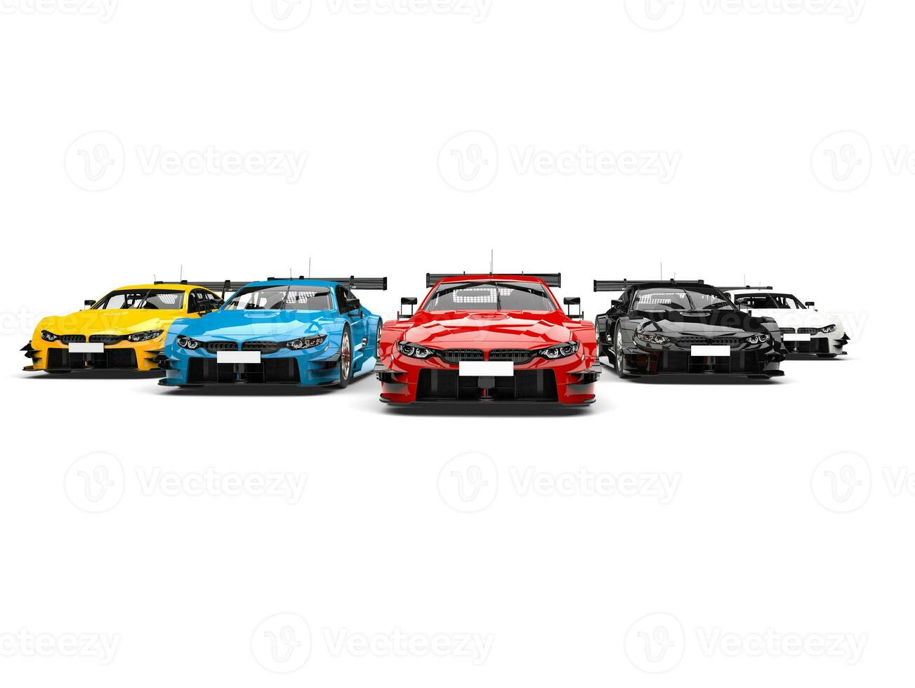 Colorful modern super race cars photo