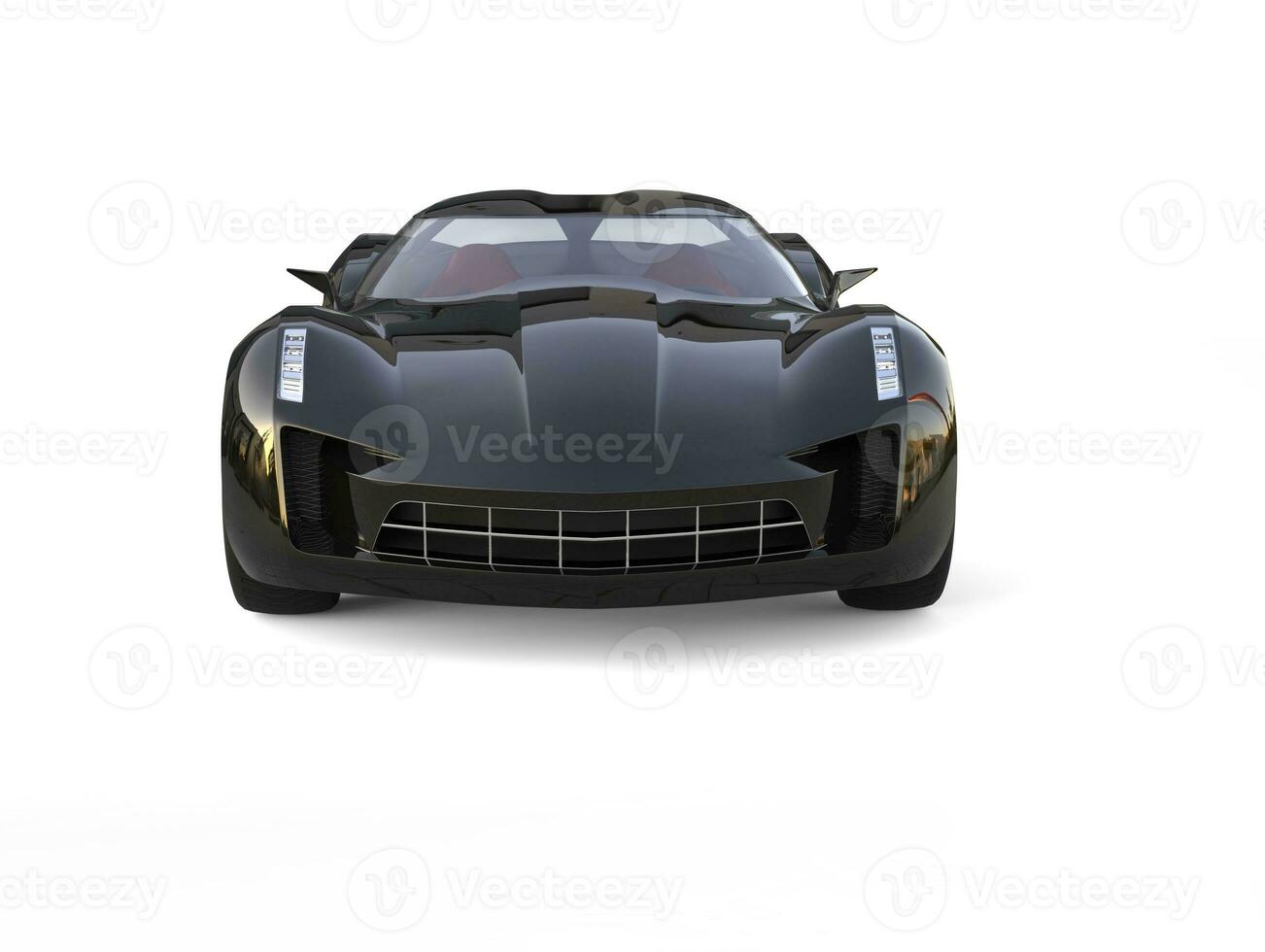 New black modern concept sports car - front view photo